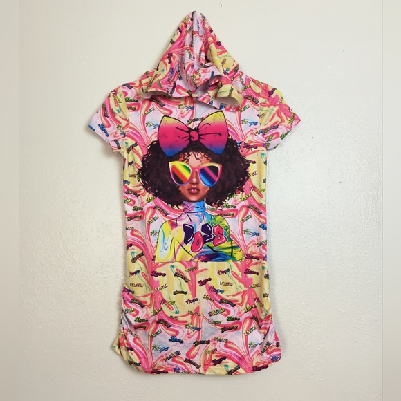 Cute Hoodie Dress Pajama Girl's Size 14/16 Multi - Picture 1 of 7